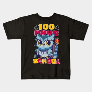 100 days of school featuring a Cute owl with a bagpack #1 Kids T-Shirt